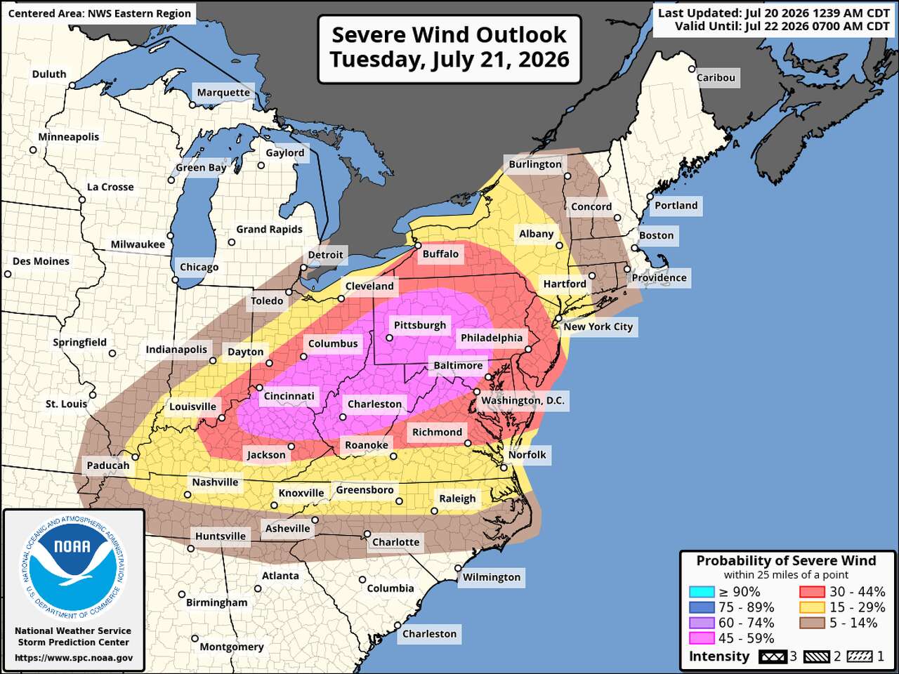Severe thunderstorms may bring heavy rain, strong winds to Connecticut Tuesday. Here's the timeline