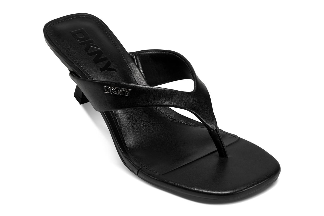 Amazon DKNY Women's Mackey Thong Flip Flop Heel