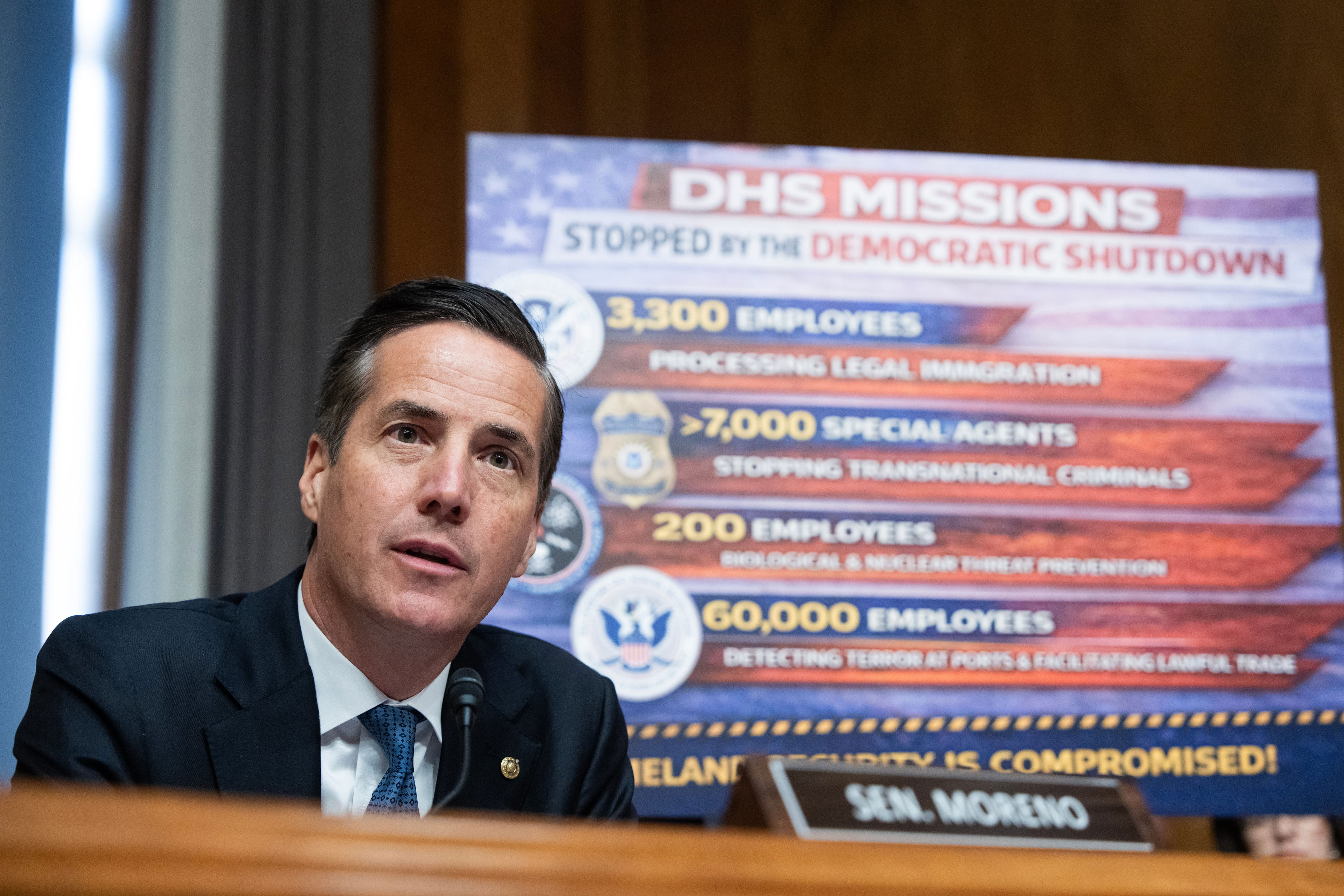 The allegations included threats against his former father-in-law, Sen. Bernie Moreno. / Tom Williams/CQ-Roll Call, Inc via Getty Images