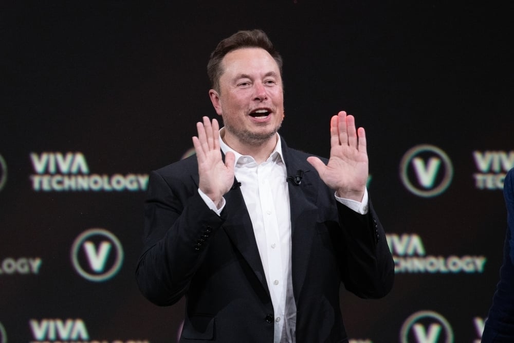 PARIS, FRANCE - June 16, 2023: Elon Musk, founder, CEO, and chief engineer of SpaceX, CEO of Tesla, CTO and chairman of Twitter, Co-founder of Neuralink and OpenAI, at VIVA Technology (Vivatech)