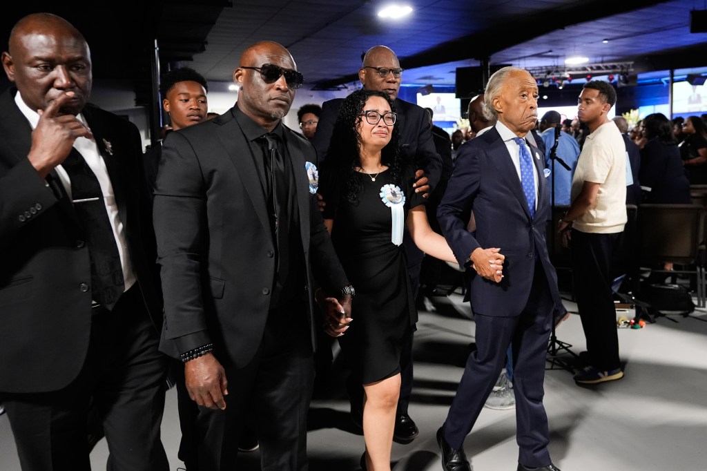 Christine Wonsley,Elmore Wonsley,Ben Crump,Al Sharpton