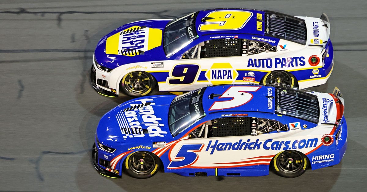 Chase Elliott and Kyle Larson | IMAGN IMAGES via Reuters Connect