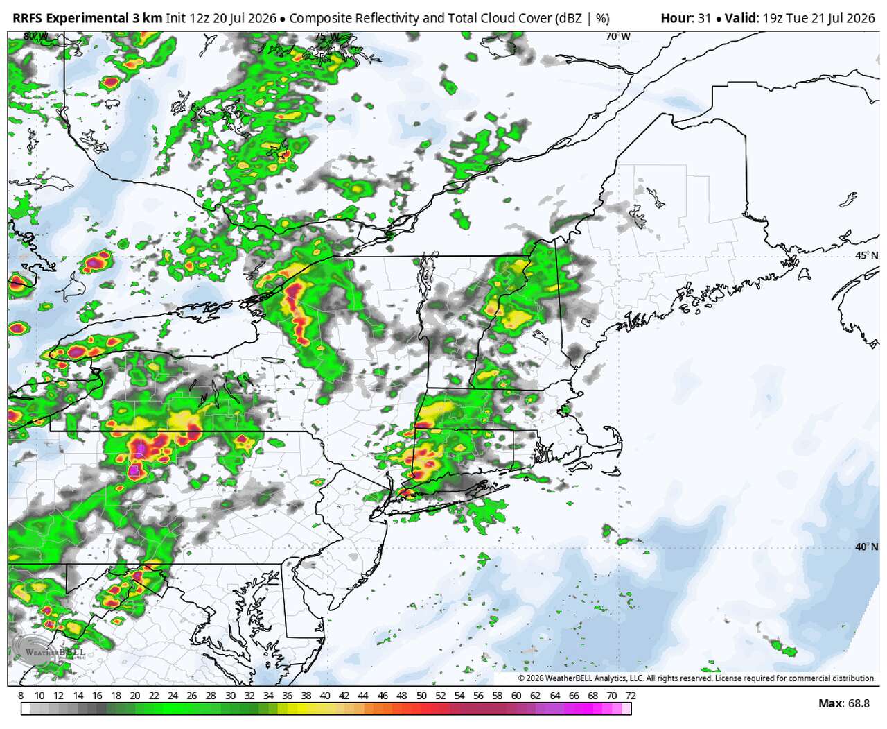 Severe thunderstorms may bring heavy rain, strong winds to Connecticut Tuesday. Here's the timeline