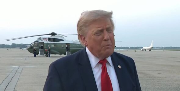 President Donald Trump arrived at Joint Base Andrews after the World Cup