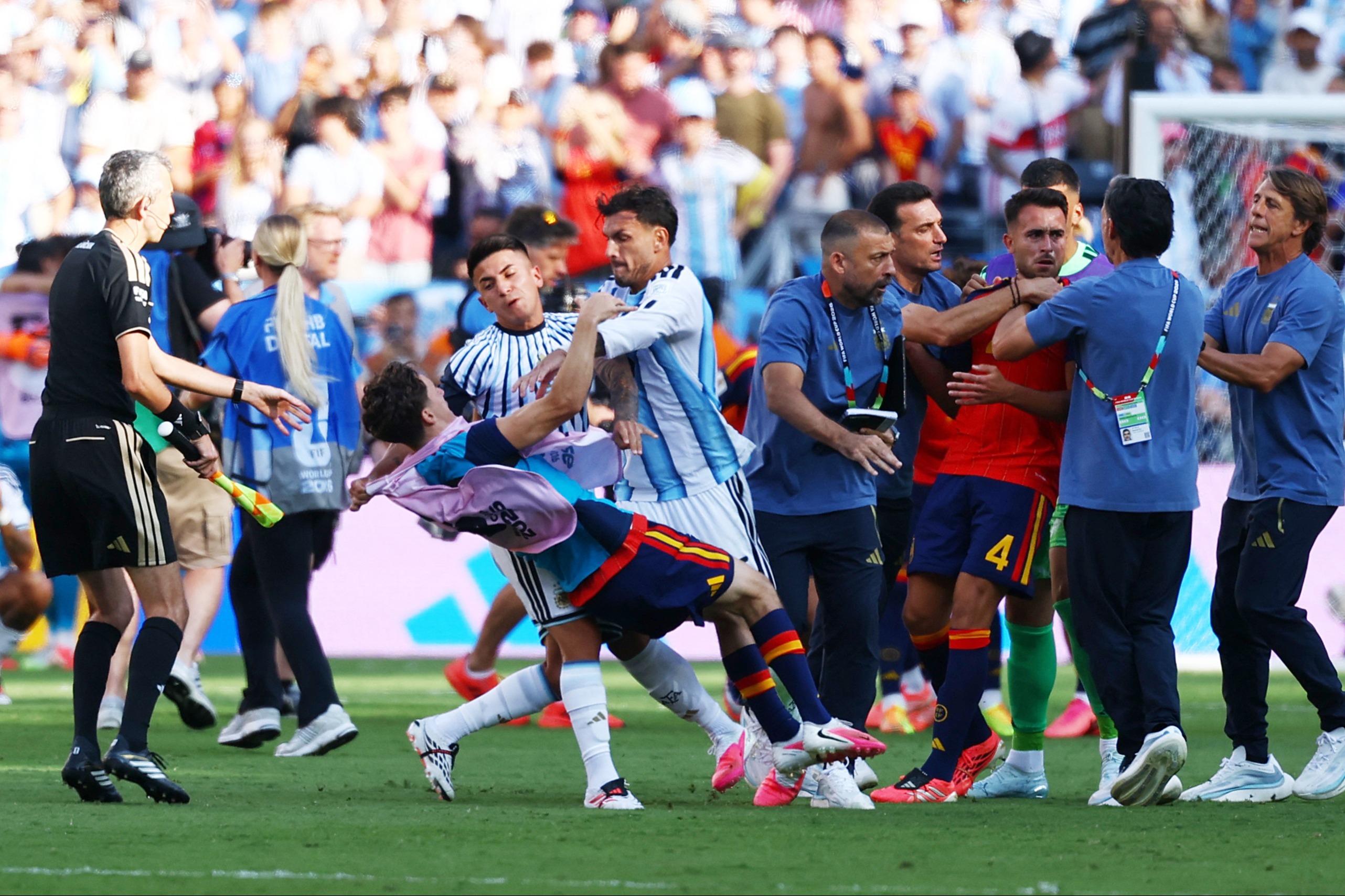 FIFA investigating ugly Argentina-Spain brawl after World Cup final