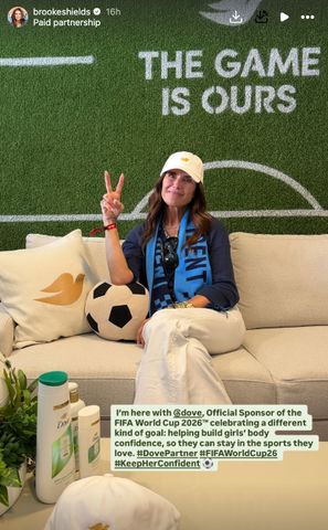 Brooke Shields during the World Cup