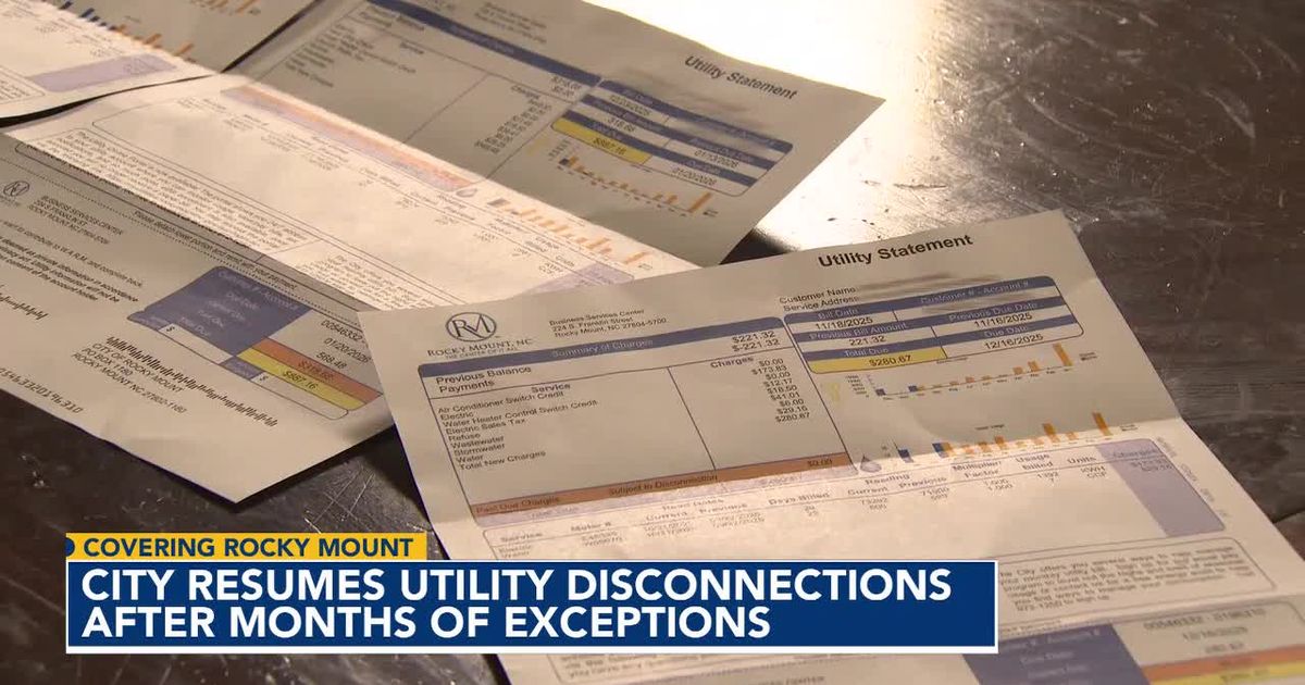 Rocky Mount resumes utility disconnections, fees after months of exceptions due to billing issue