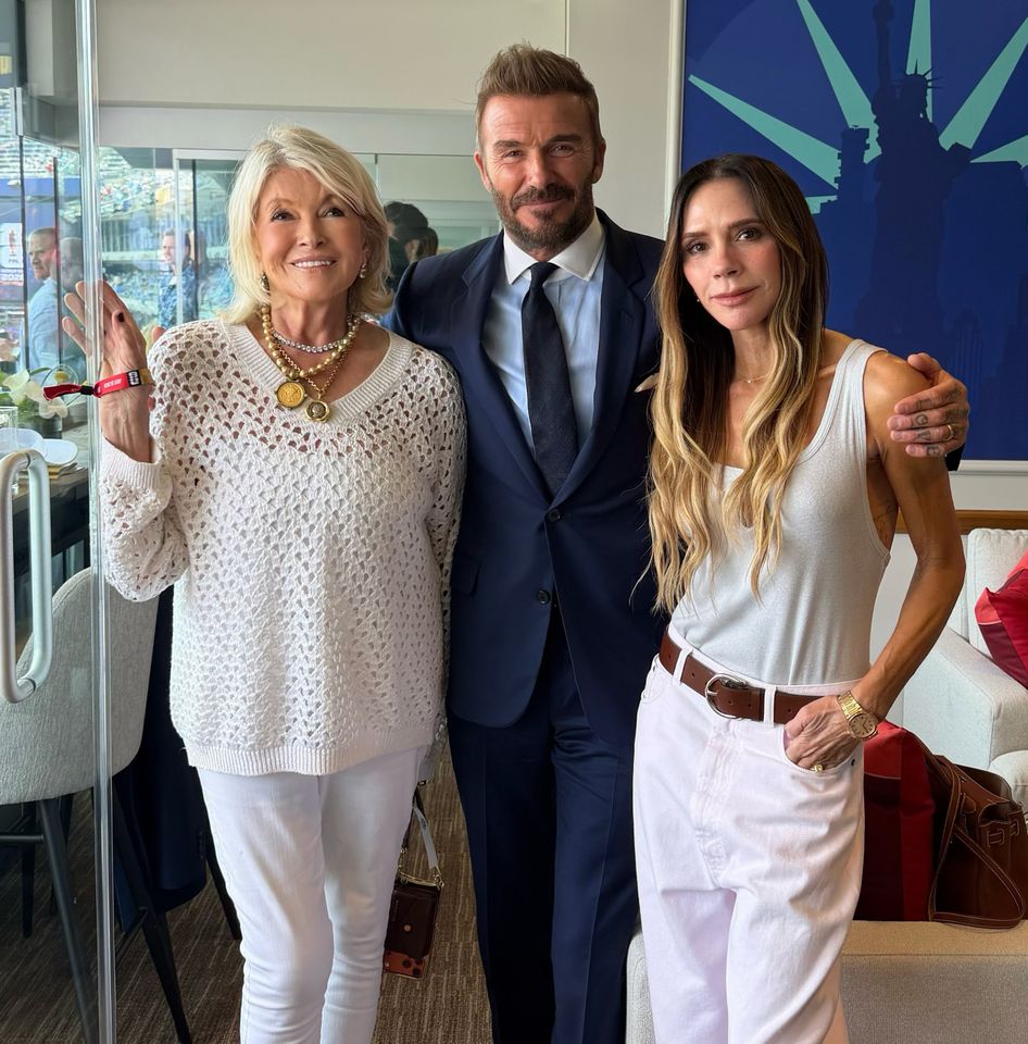 Martha Stewart with David and Victoria Beckham