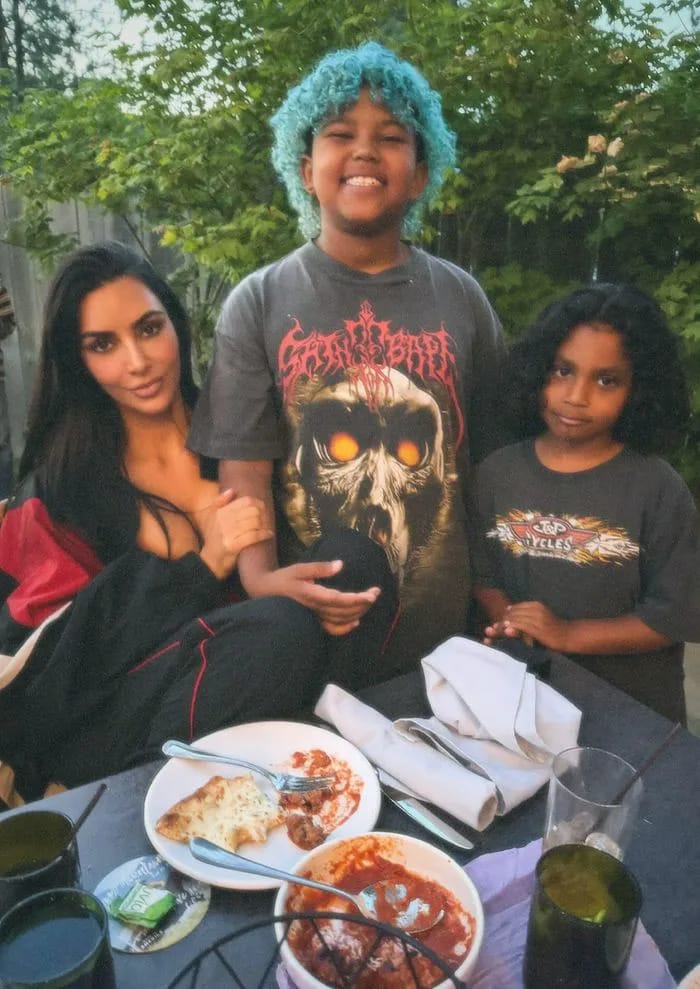 Kim Kardashian's 10-Year-Old Son Saint West Debuts Neon Blue Hair Color In New Instagram Post