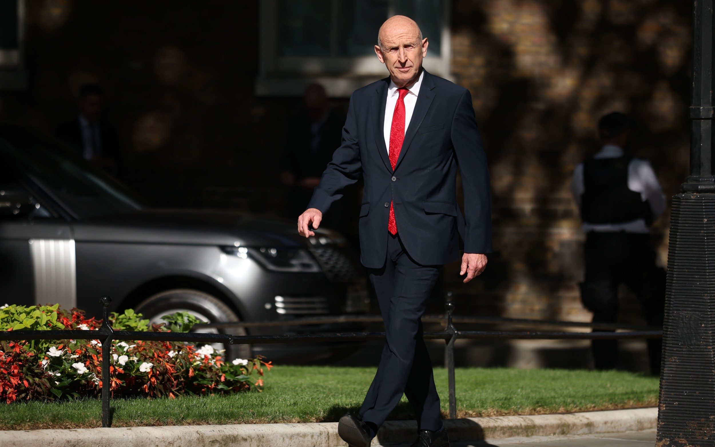 John Healey arrives at Downing Street