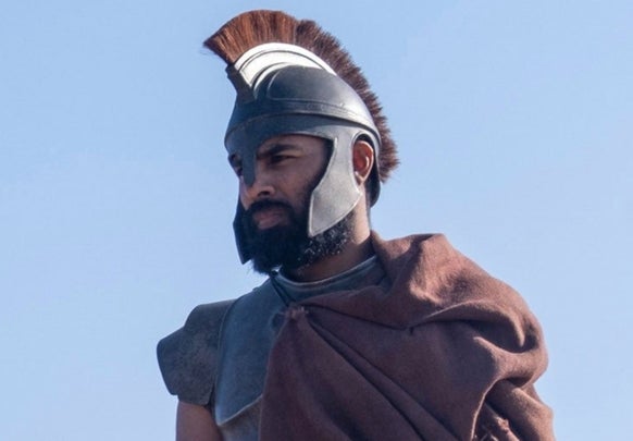 In the film, Patel plays Eurylochus, Odysseus' trusted, second-in-command soldier. He's not only fiercely loyal, but he also calls out Odysseus and serves as his conscience as they try to make their dangerous trek home to Ithaca.