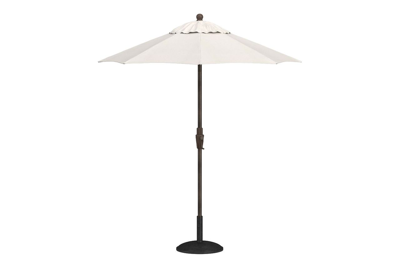 Pottery Barn Open Box: 6' Outdoor Round Umbrella, Rustproof Aluminum Tilt Pole - Sunbrella