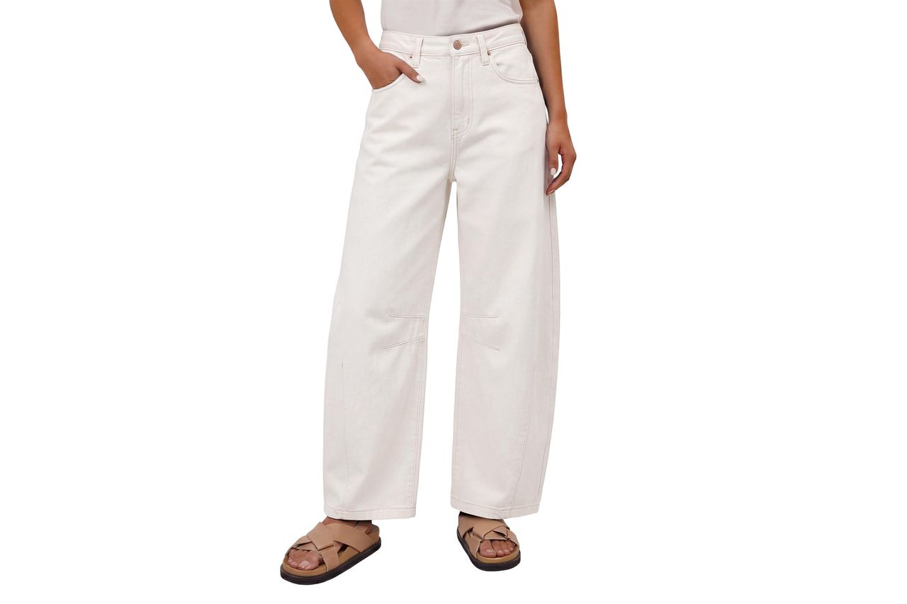 Amazon ANRABESS Women's Wide Leg Barrel Jeans
