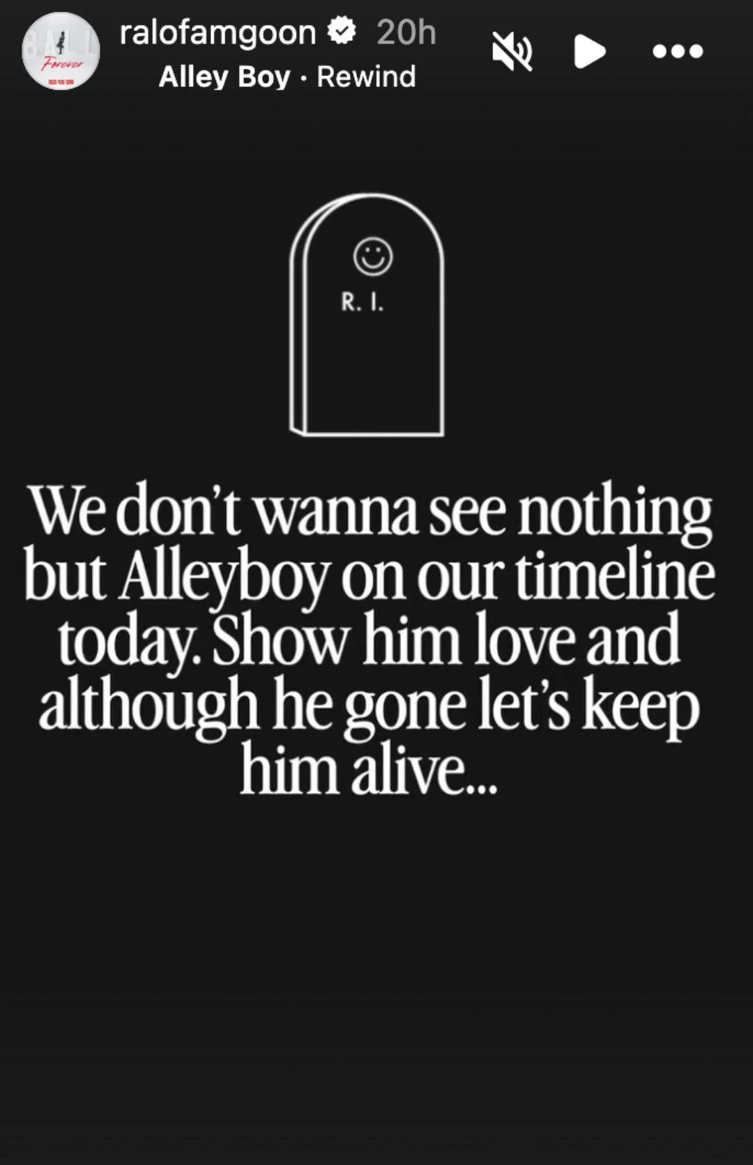 Ralo tribute to Alley Boy
