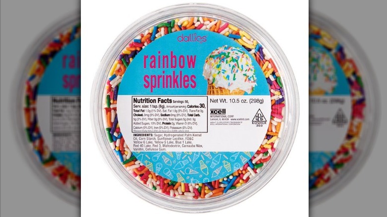 Dallies Rainbow Sprinkles on a white background