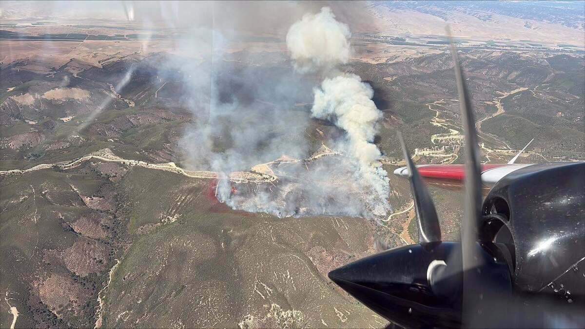 Wildfire burning near SLO County line expands but containment also grows