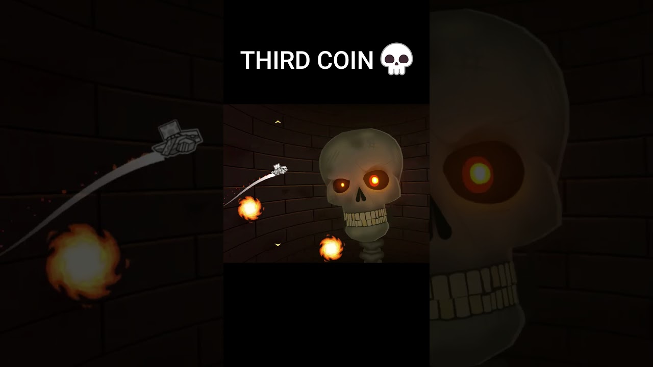 Geometry Dash: Epic skull boss fight for the secret third coin!