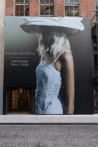 Hoarding of Magda Butrym's flagship store in New York