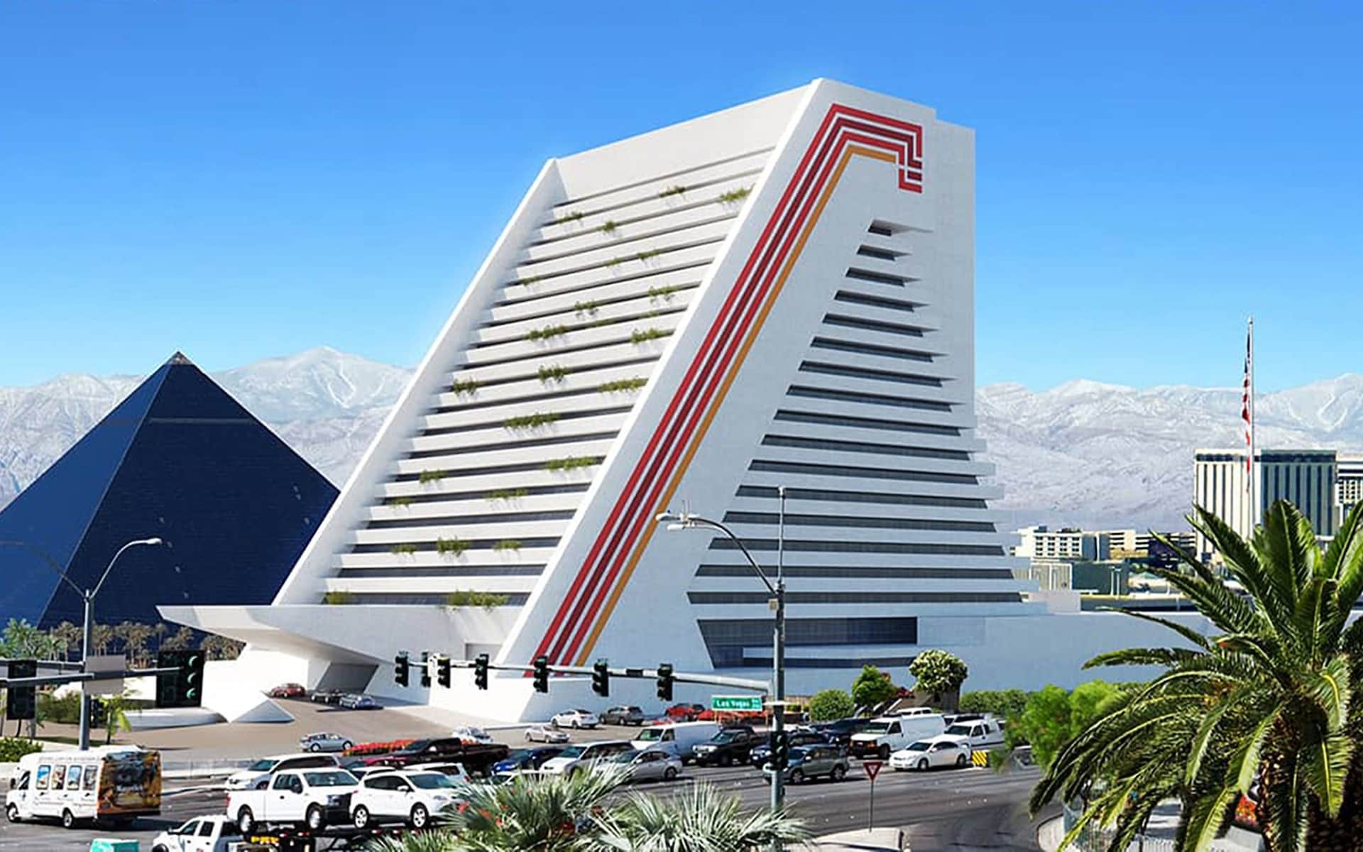 An artistic rendition of what would have been the Xanadu Hotel in Las Vegas