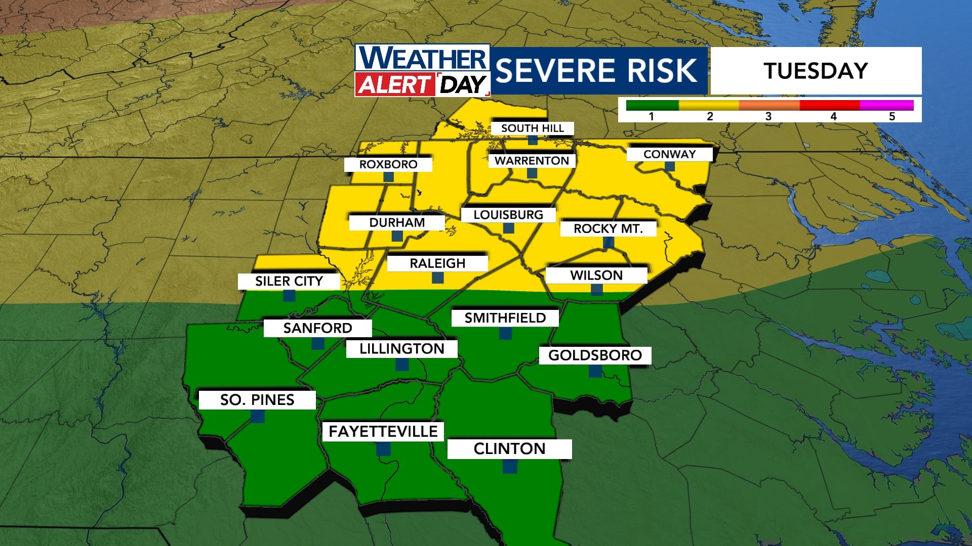WRAL Weather Alert Days continue through Wednesday due to storm, flood risk