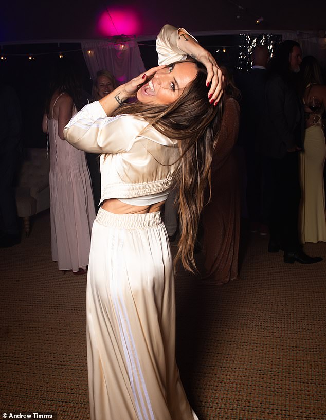 Melanie's big day included a cheeky nod to her Sporty roots as she also wore some custom Adidas both in the morning and the evening