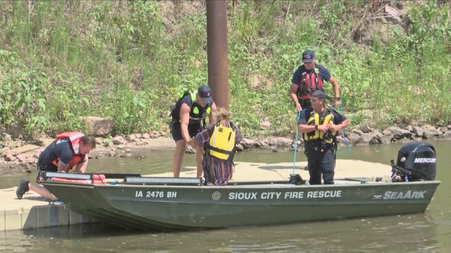 Woman pulled from Missouri River unharmed