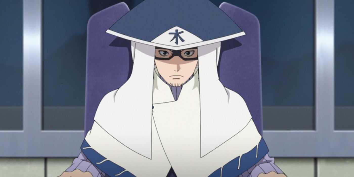 Chojūro sits in a Kage meeting in the Boruto anime.
