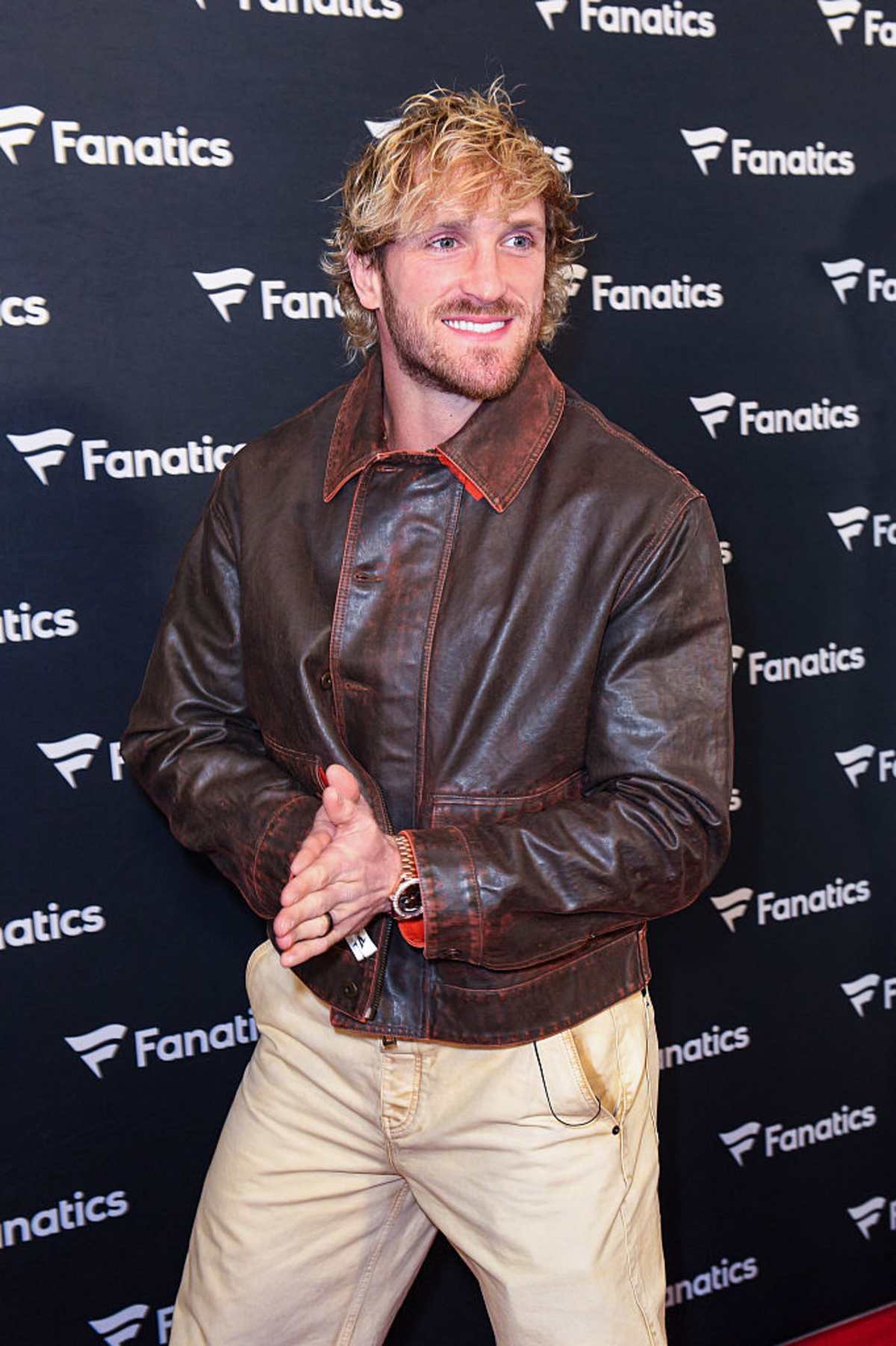 Logan Paul attends the 2026 Fanatics Super Bowl Party at Pier 48 on February 07, 2026 in San Francisco, California. (Aaron J. Thornton/WireImage)