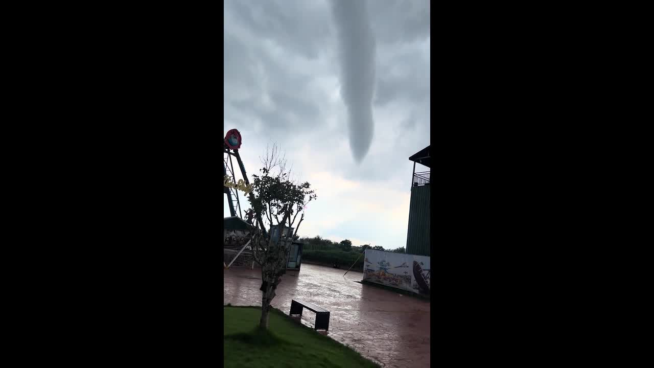 Tornado-like cloud swirls above China before vanishing mid-air