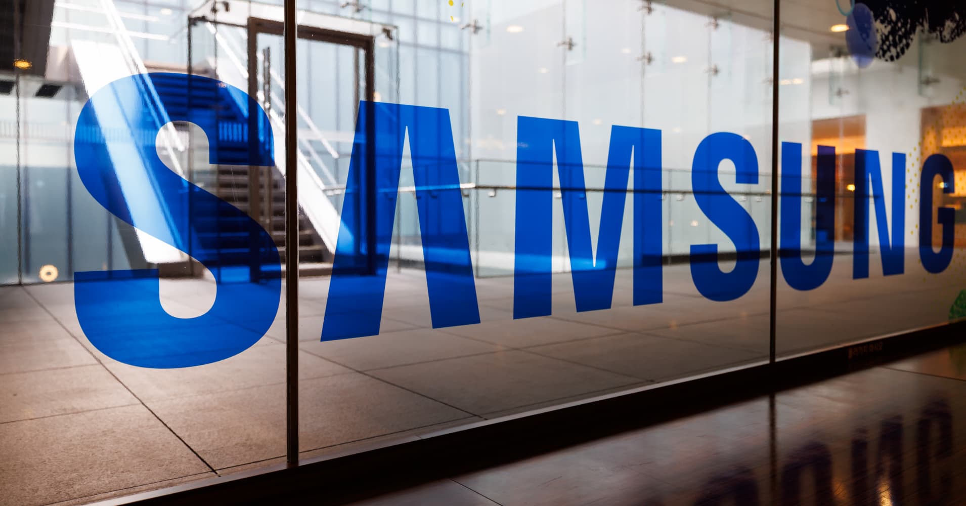 The Samsung Electronics Co. signage at the company's Seocho office building in Seoul, South Korea, on Monday, June 29, 2026.