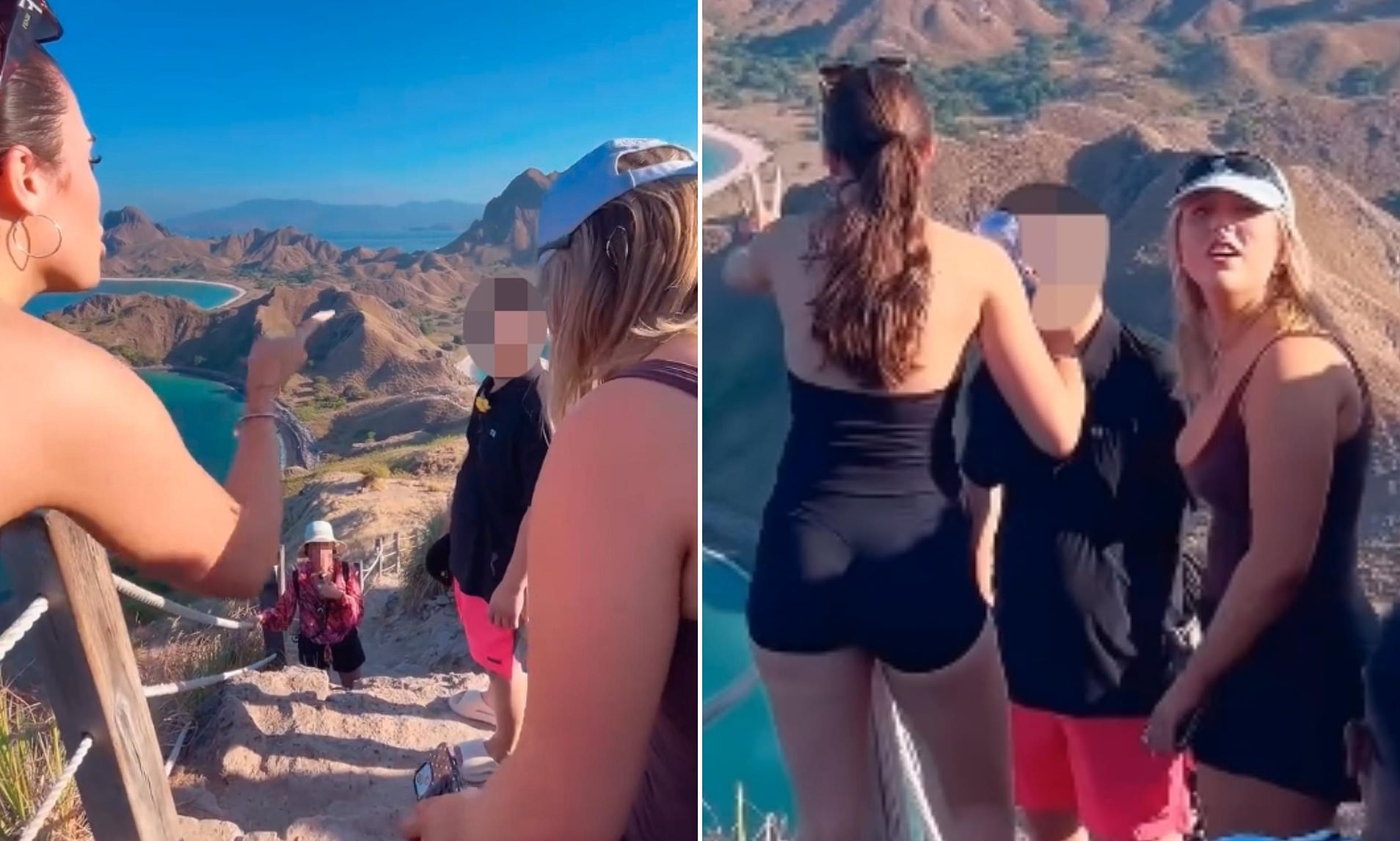Aussie tourist tells off tosser for dumping rubbish at lookout