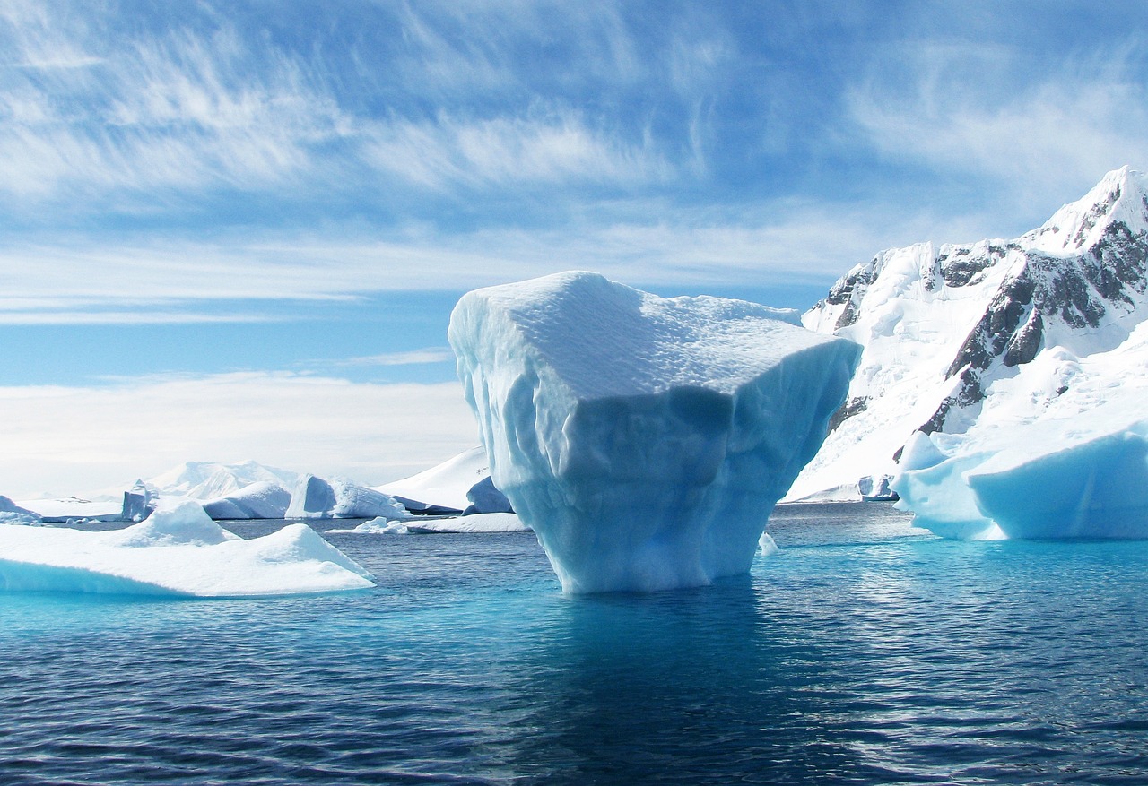 In Antarctica, meltwater accelerates the slide of glaciers toward the ocean