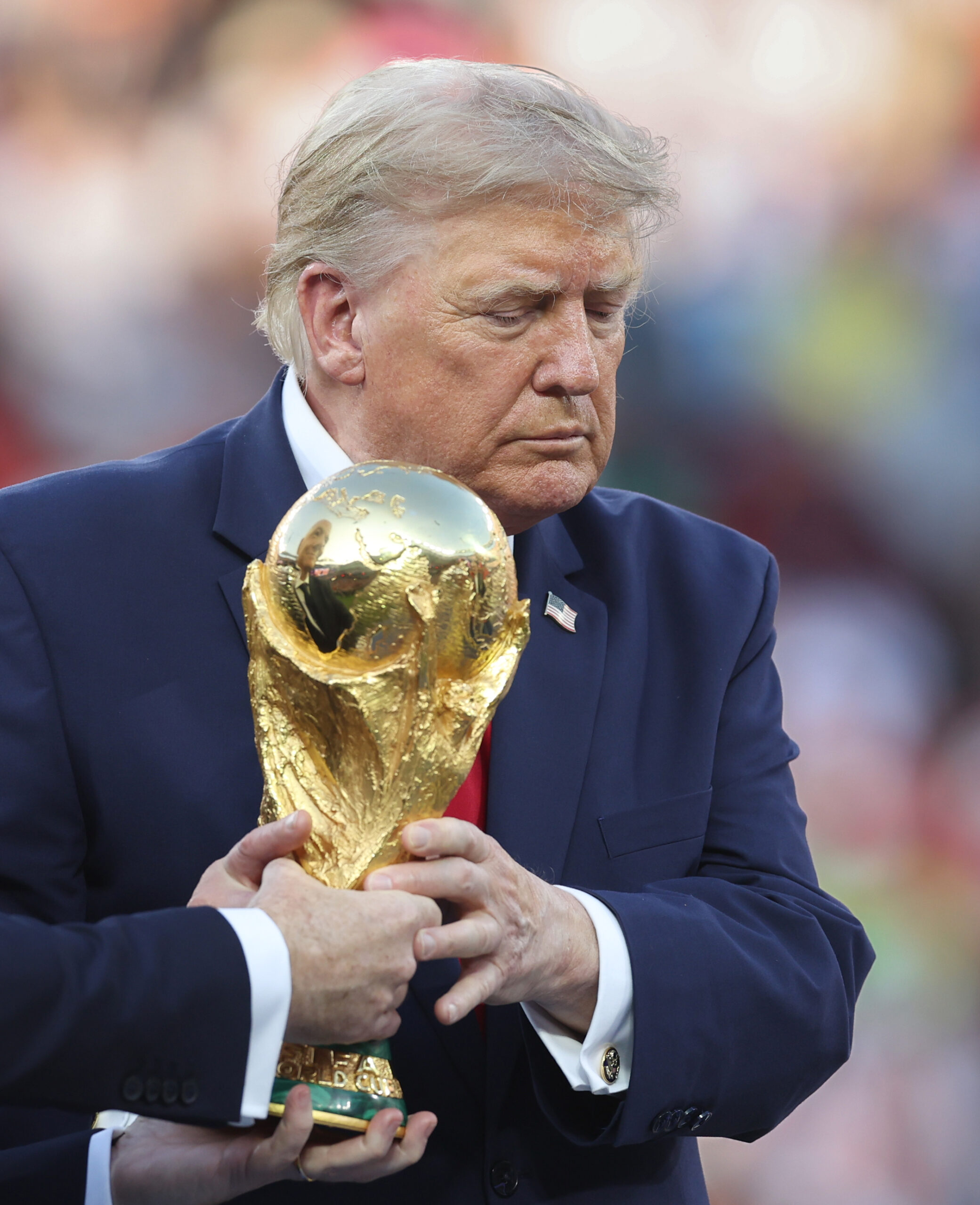 Hot mic picks up what one commentator said about Trump’s awkward World Cup final moment