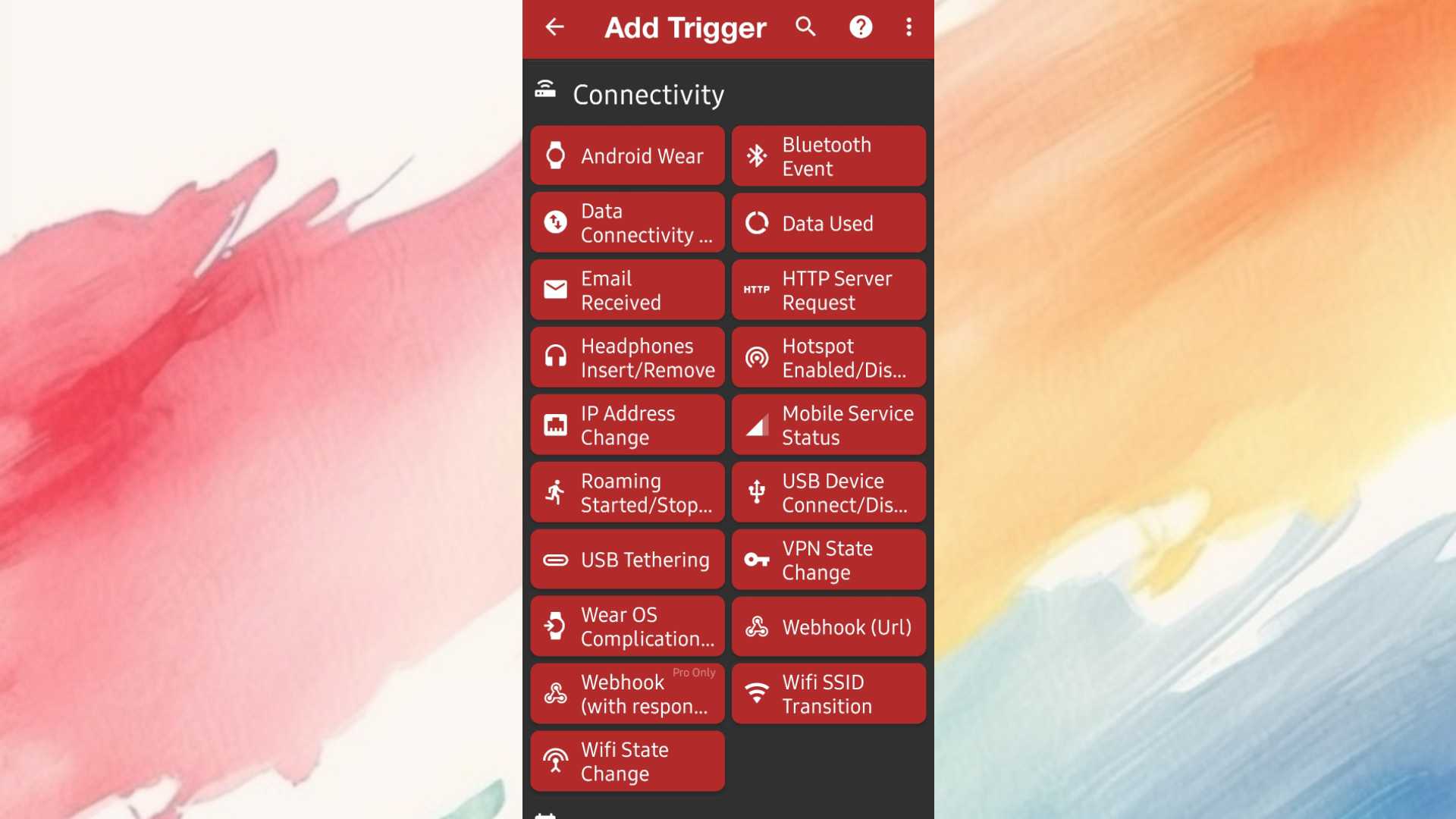 Adding trigger in MacroDroid