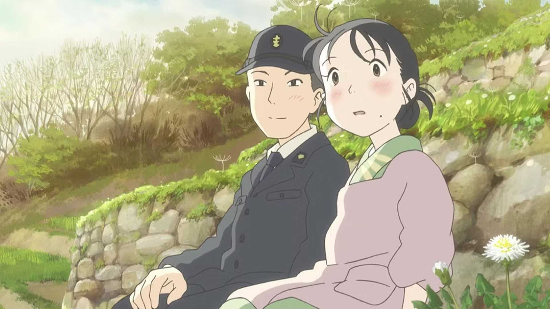Suzu and Shuzaku sit together in In This Corner of the World