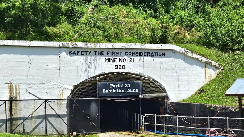 The entrance to the Portal 31 mine tour in Lynch, Kentucky.
