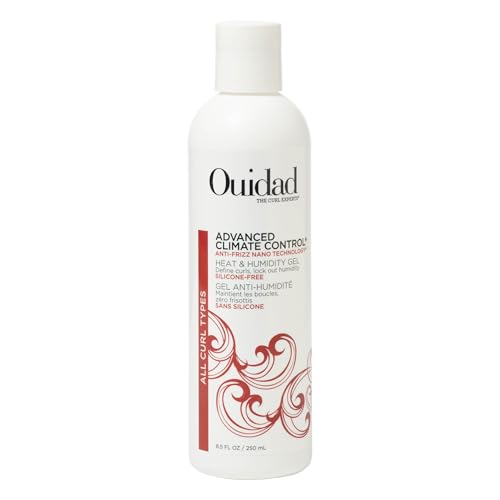 Ouidad Advanced Climate Control Heat & Humidity Gel - 8.5 Fl Oz, Anti-Frizz Nano Technology, Locks Out Humidity, Crunch-Free Styling Gel for Curly Hair, for All Curl Types