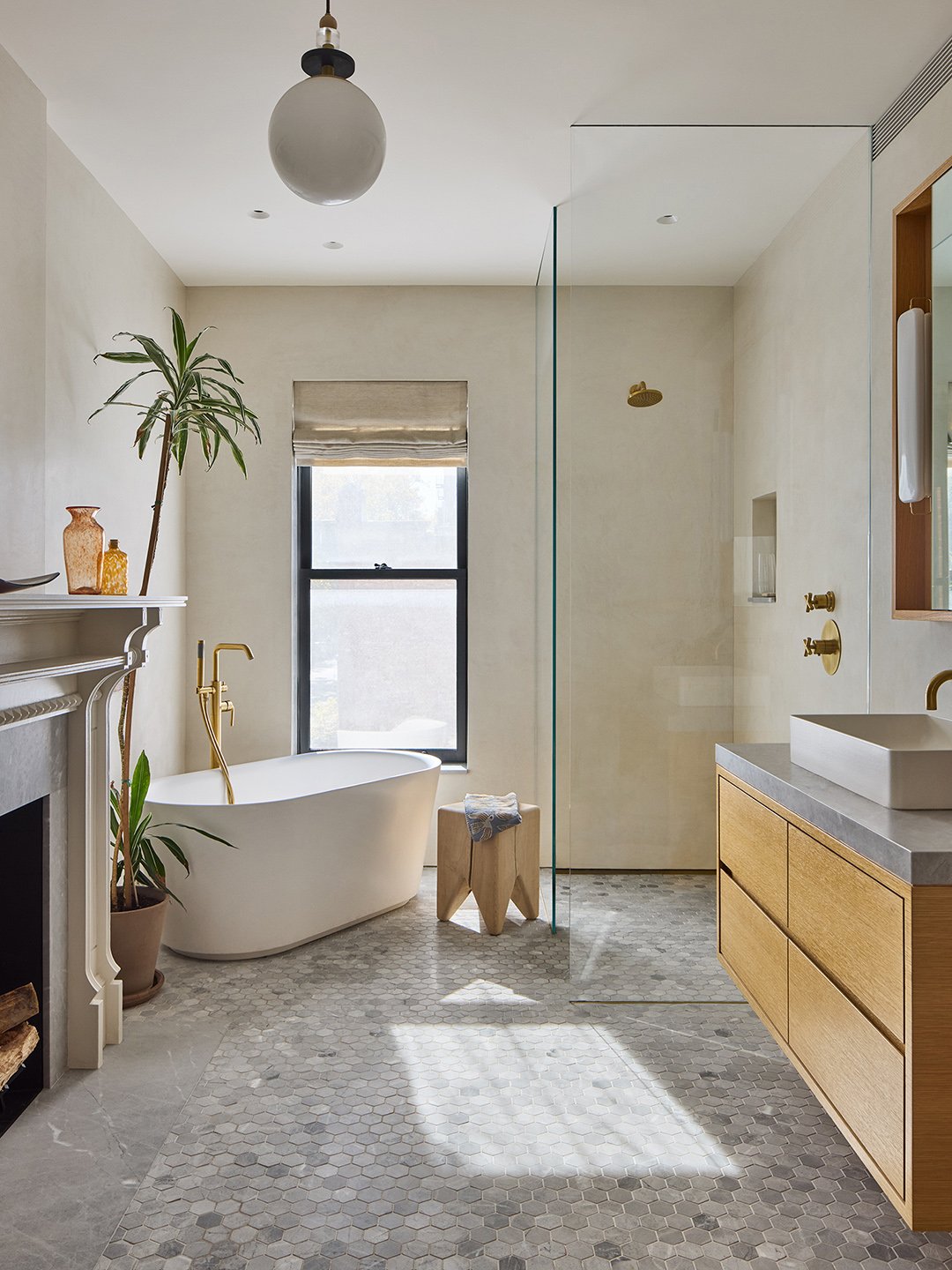 white primary bathroom