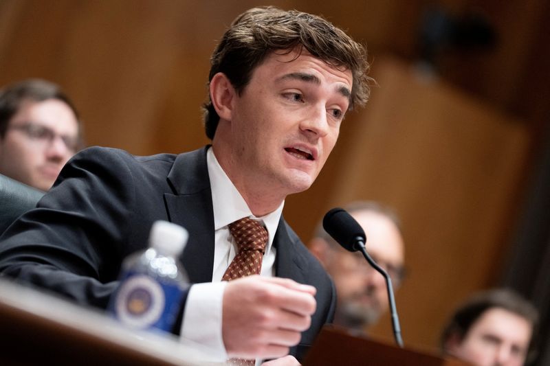 Nick Shirley testifies before a Senate Homeland Security Committee