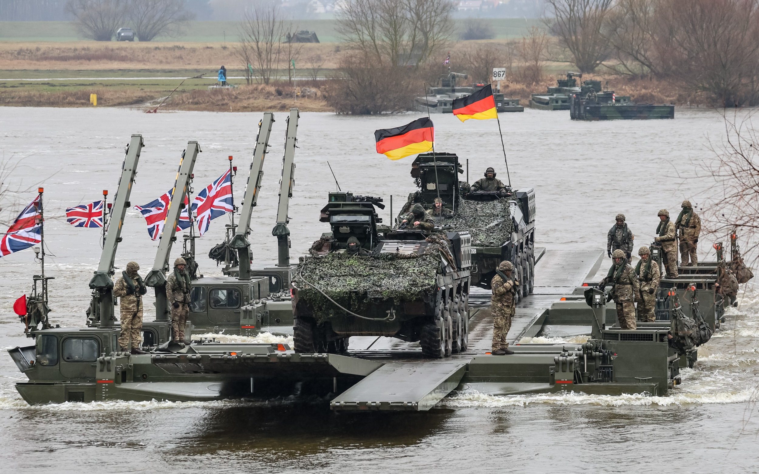 British and German troops take part in Nato exercises in Poland in 2024