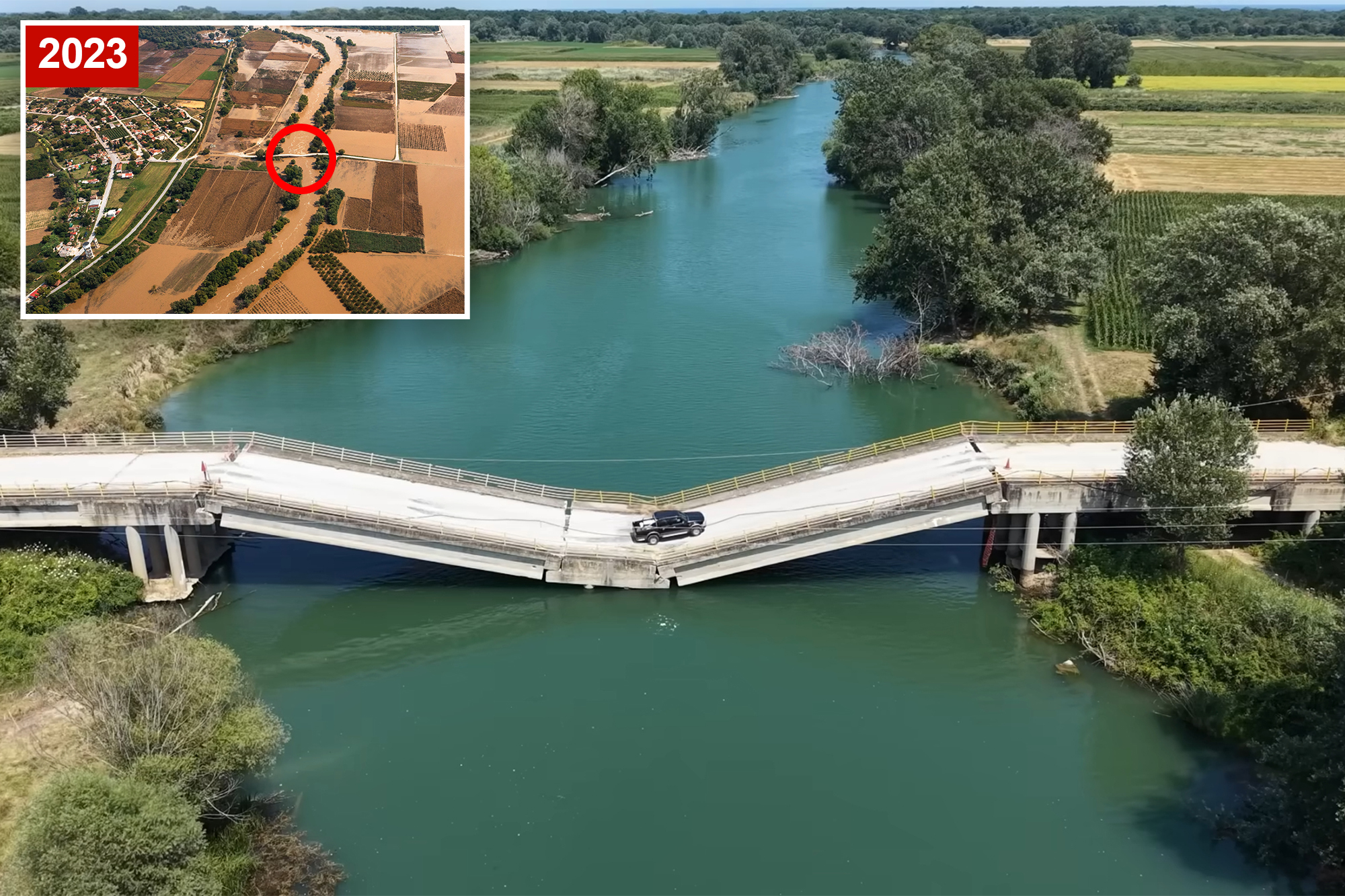 Drivers keep using buckling storm-damaged bridge because it’s faster than detour