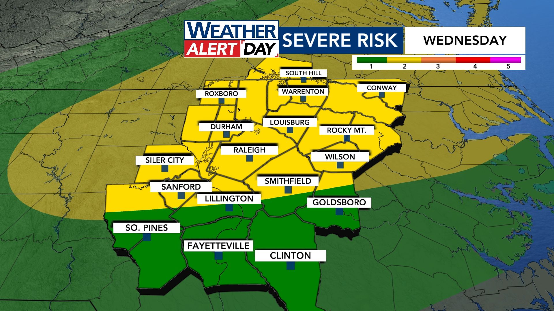 WRAL Weather Alert Days continue through Wednesday due to storm, flood risk