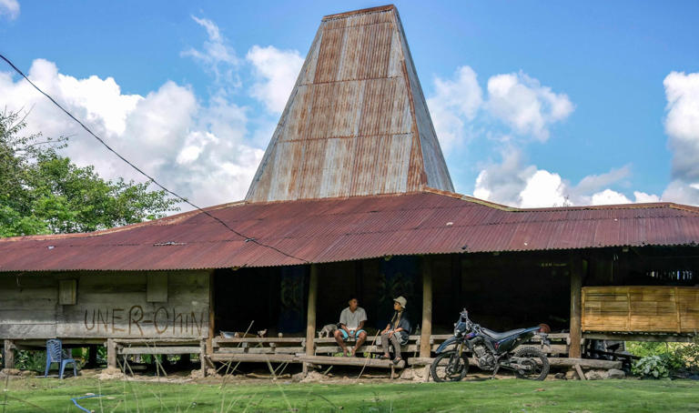 A traditional Sumba house with its tall central roof at Tanggedu village in East Sumba. Photo: AFP