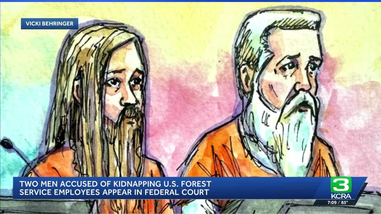 Father and son accused of kidnapping two US Forest Service workers appear in federal court