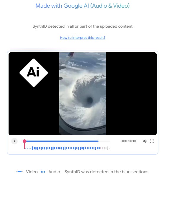 Clip depicted as Typhoon Bavi from passenger plane is AI-generated