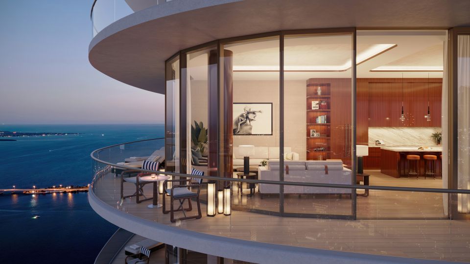 Like with Cipriani Residences, wraparound terraces are a staple in Miami, and are climbing higher with each new development. - The Boundary