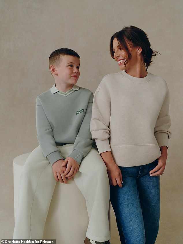 Coleen Rooney's son Cass has made his modelling debut at the age of eight as he joined his glamorous mother in her new Primark campaign