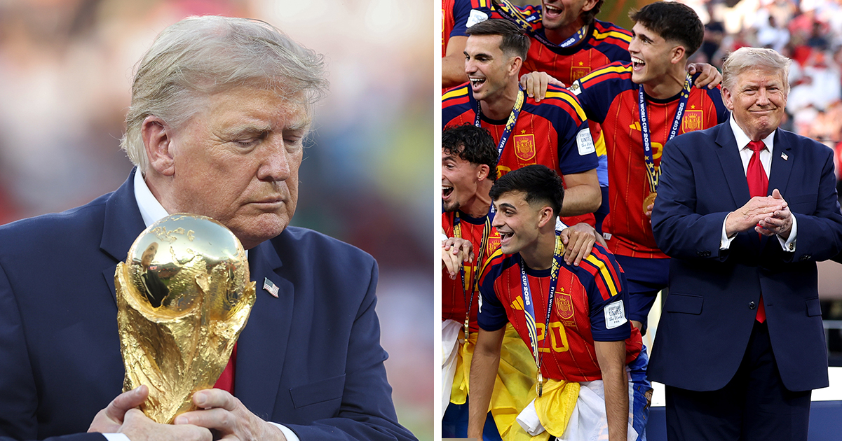 Hot mic picks up what one commentator said about Trump’s awkward World Cup final moment