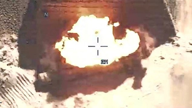 An explosion at an unknown location during what the American military said were strikes amid its 10th consecutive night of strikes on Iran