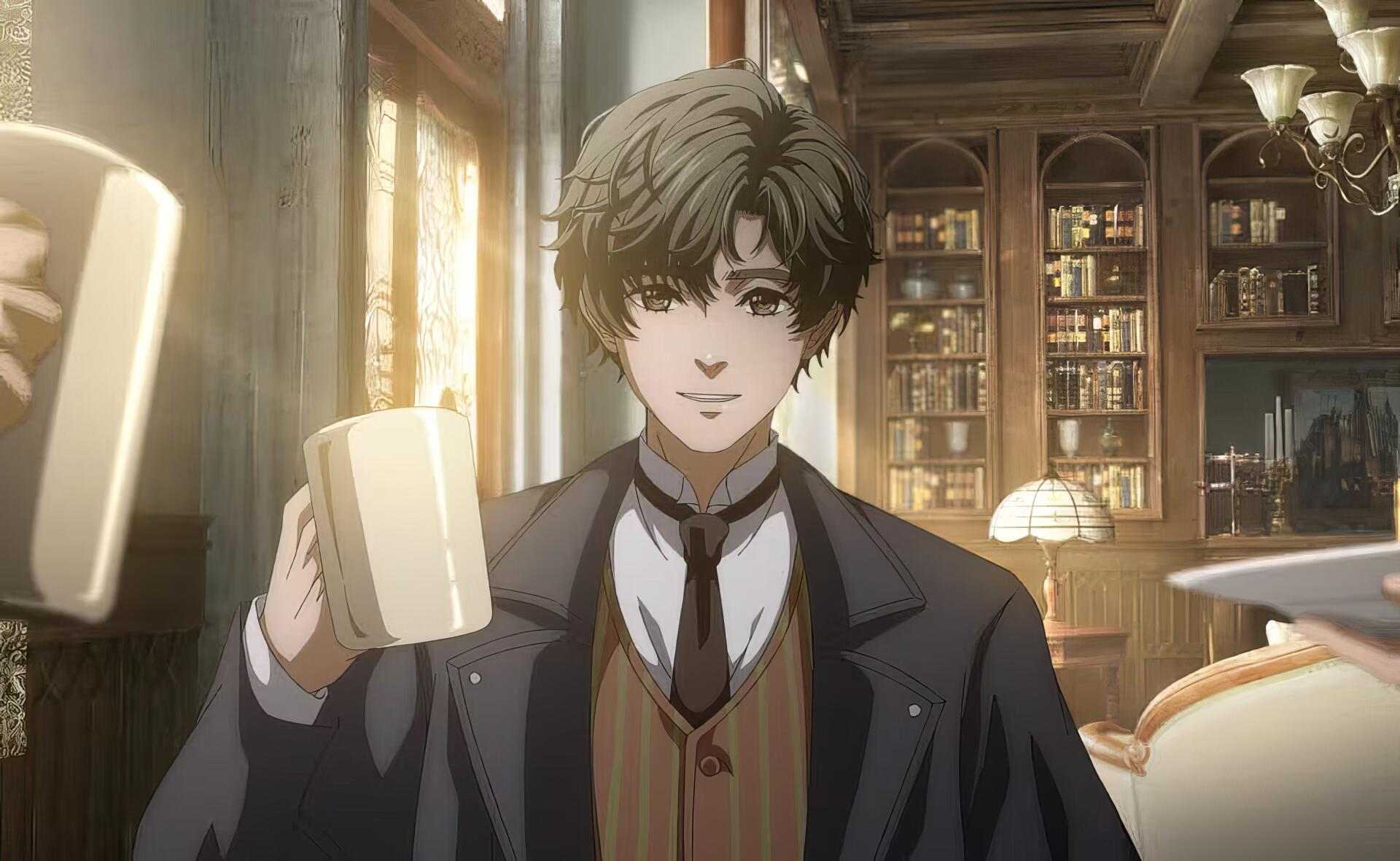 Lord of Mysteries Klein holding a cup